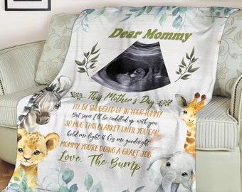 Custom Baby Sonogram Photo Blanket, Personalized New Baby Blanket, Baby Ultrasound Blanket, Gift For Newborn, Baby Shower Gift, New Mom Gift