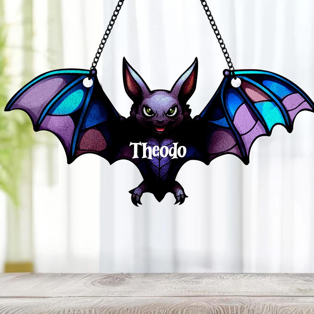 Bat Acrylic Window Hangings, Bat Lovers Gift, Spooky Bat Decoration ...