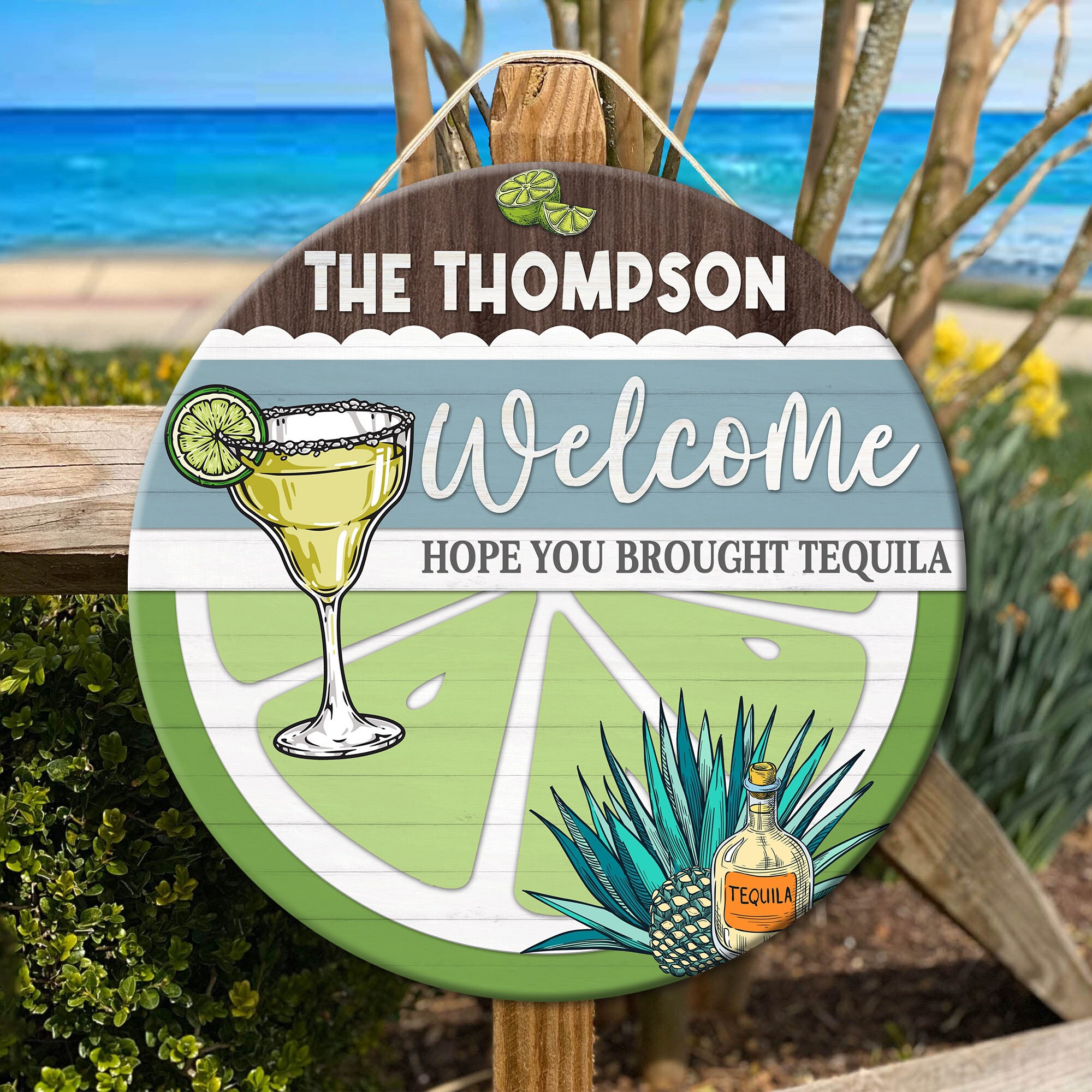 Hope You Brought Tequila Sign Personalized Bar Pub Wood Sign Etsy