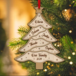 Family Name Ornament Custom Family Ornament 2023 Personalized Initial