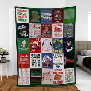 Christmas Vacation PREMIUM Fleece Blanket, Griswold Family Christmas Blanket, Clark Griswold Blanket, National Lampoons Blanket Mink Sherpa