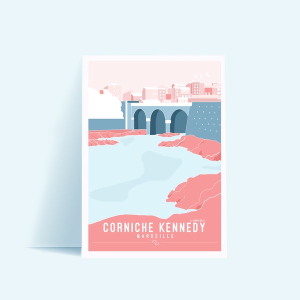 Decorative poster Corniche Kennedy Marseille