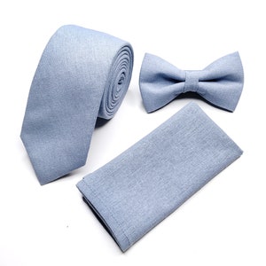 dusty blue tie david's bridal