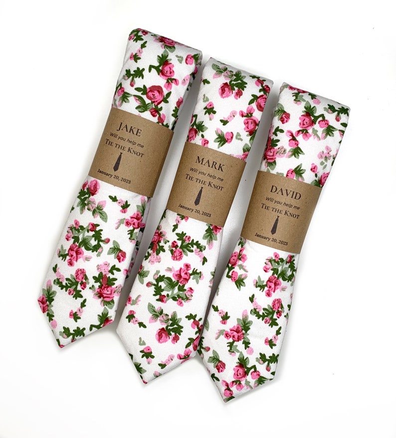 White Floral Tie Ivory Sage Blush Burgundy Floral Tie Etsy