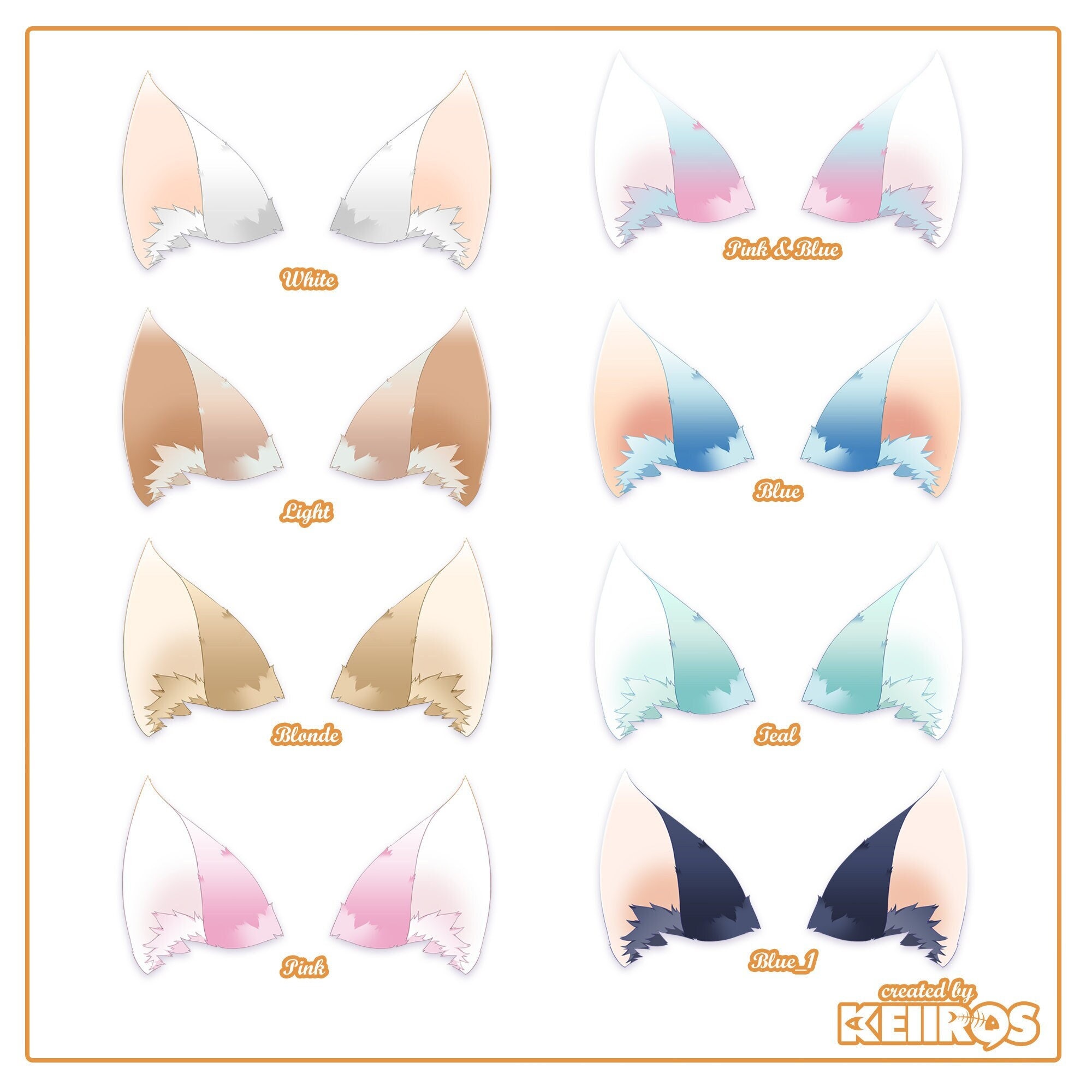 Cat Ear Vtuber Assets Etsy UK