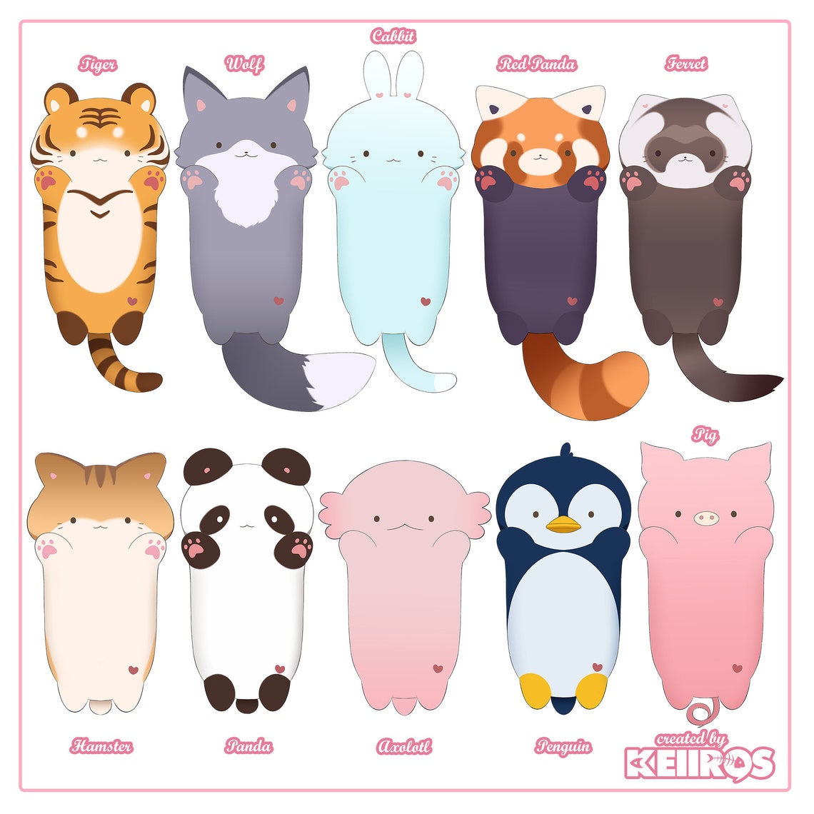 Set 2 Plushies Female Ver skin Types 46 & Plushies Etsy