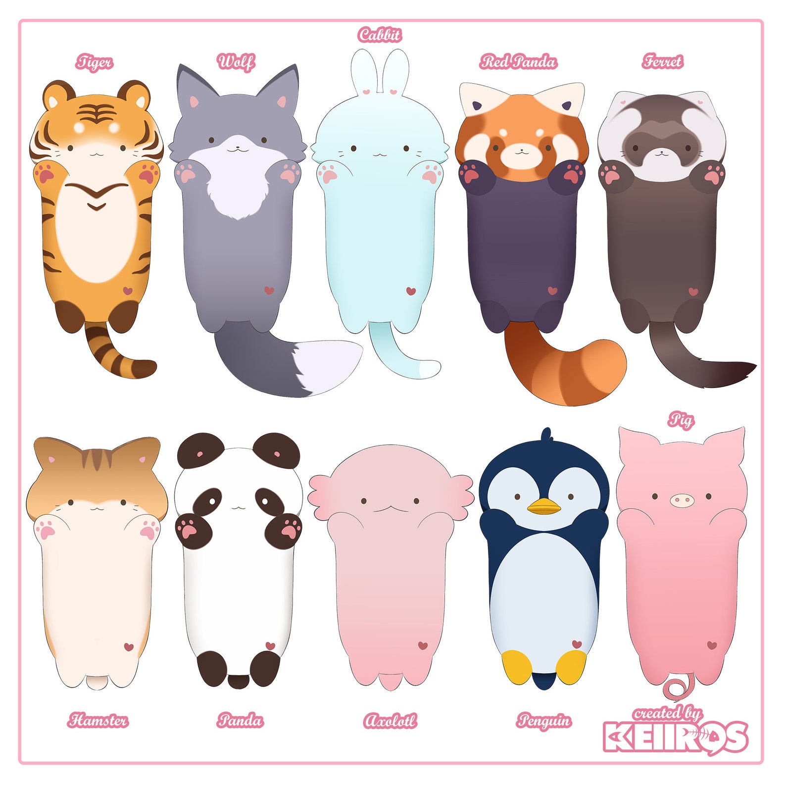 Set 2 Plushies Female Ver skin Types 46 & Plushies Etsy