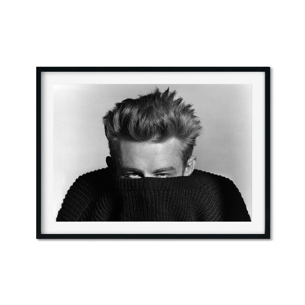 James Dean Iconic Black And White Portrait Print, Classic Movie Actor Poster Fine Art Photography, Hollywood actor Photo, High Quality Print