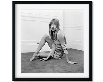 Jane Birkin Photo Poster Print, Vogue Fashion Black and White Wall Art, Vintage Print, Photography Prints, High Quality Photo Wall Art Print