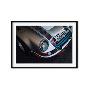 Porsche 911 Martini Color Print, Classic Porsche Poster, Fine Art Photography, Wall Decor, Photo Prints, Car Lovers Gift Print image 1