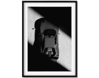 Ferrari F40 Poster Print, Classic Ferrari Print, Black And White Car Poster For Garage, Home Decoration, Home Wall Decor, Car Wall Art Print