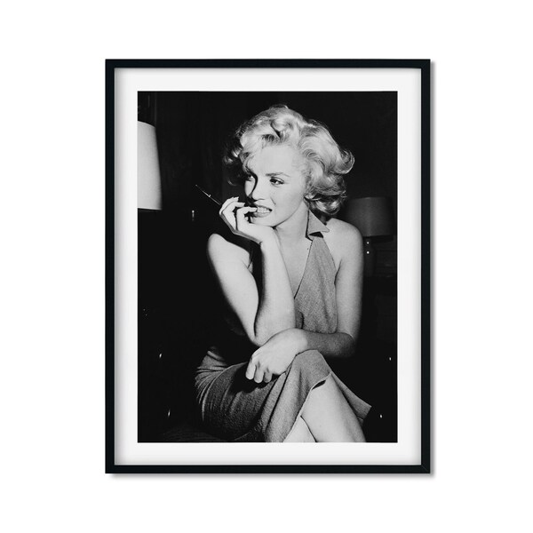 Marilyn Monroe Portrait Print, Marilyn Monroe Black and White Photo, Photography Print, Movie Poster, Feminist Photo Print, Celebrity Poster