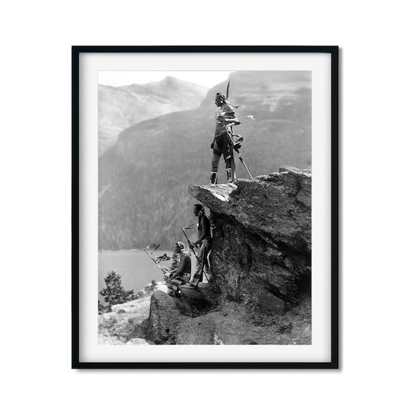 Native American Photo, American Indian, Indigenous Americans, Blackfeet , The Eagle Roland Reed, Black And White Photograph, 1910 Antique