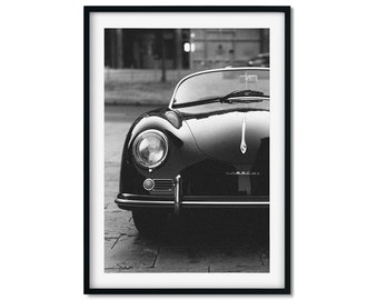 Porsche Speedster 356 Black And White Photo, Classic Porsche Poster, Fine Art Photography, Wall Decor, Photo Prints, Quality Photo Print