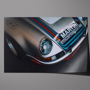 Porsche 911 Martini Color Print, Classic Porsche Poster, Fine Art Photography, Wall Decor, Photo Prints, Car Lovers Gift Print image 3