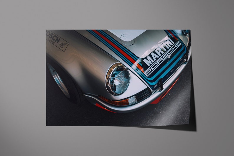 Porsche 911 Martini Color Print, Classic Porsche Poster, Fine Art Photography, Wall Decor, Photo Prints, Car Lovers Gift Print image 3