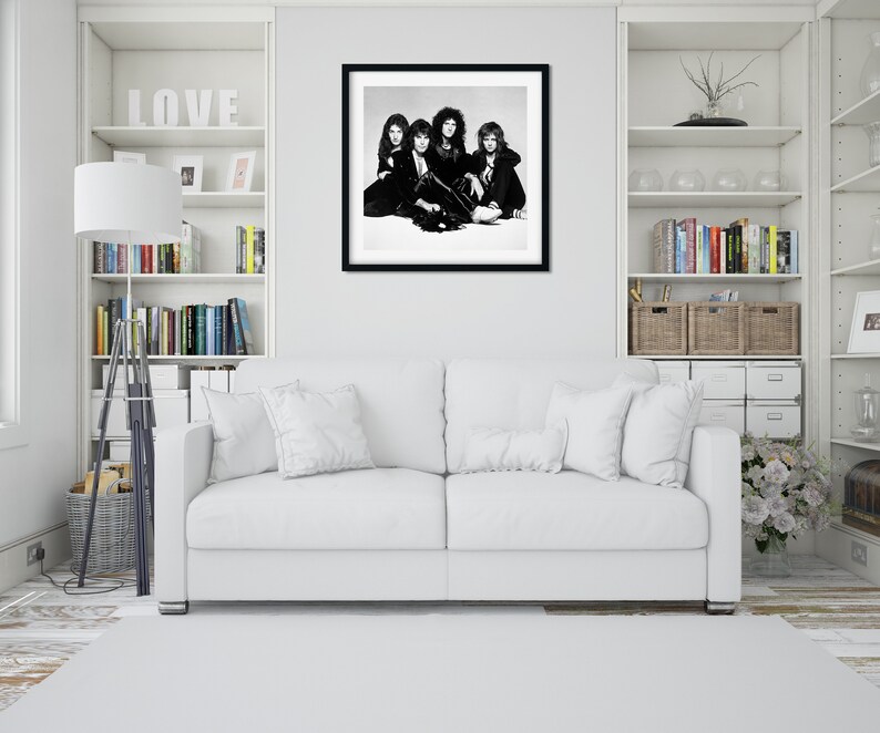 Queen Music Photo Poster, Queen Black and White Photo Poster, Vintage