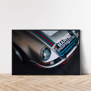 Porsche 911 Martini Color Print, Classic Porsche Poster, Fine Art Photography, Wall Decor, Photo Prints, Car Lovers Gift Print image 2