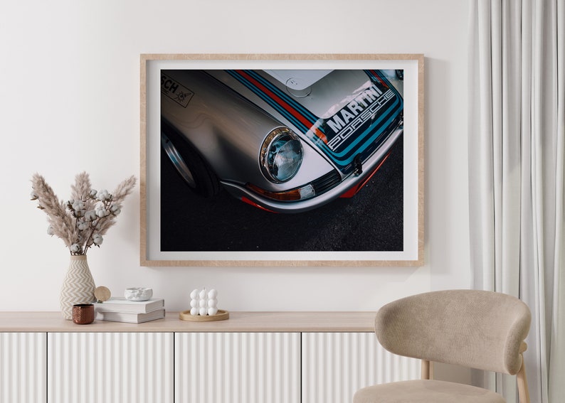 Porsche 911 Martini Color Print, Classic Porsche Poster, Fine Art Photography, Wall Decor, Photo Prints, Car Lovers Gift Print image 6
