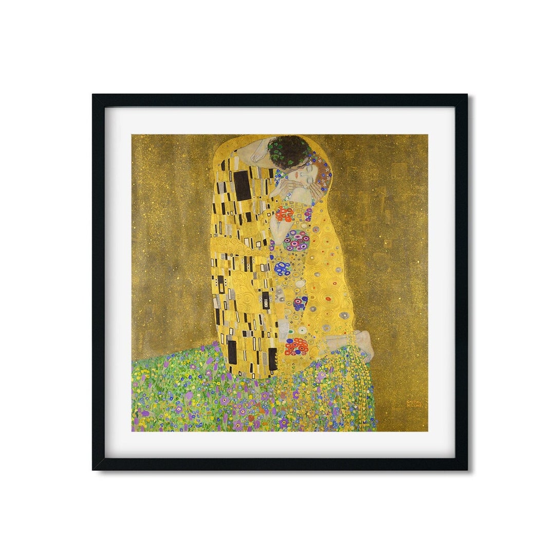 The Kiss by Gustav Klimt Printed Poster Gustav Klimt Poster Etsy