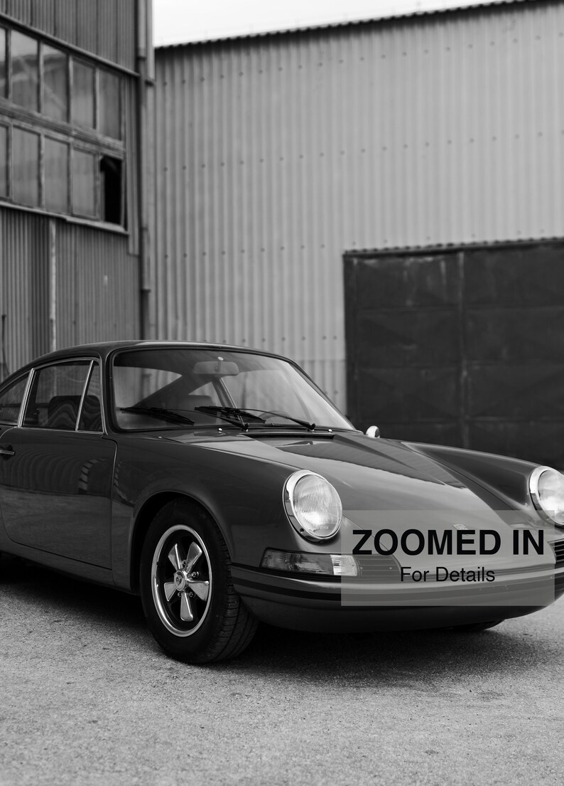 Porsche 911 Black and White Photo, Classic Porsche Poster, Fine Art