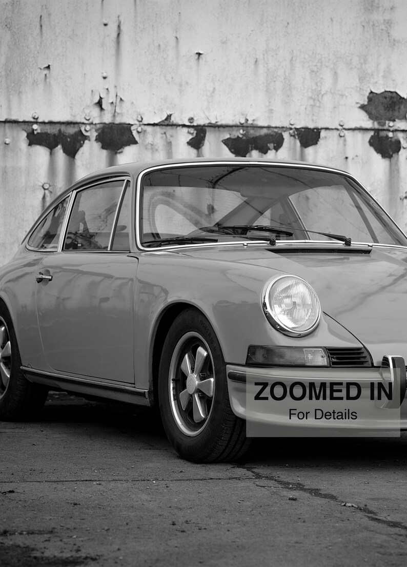 Porsche 911 Black and White Poster, Classic Porsche Poster, Fine Art