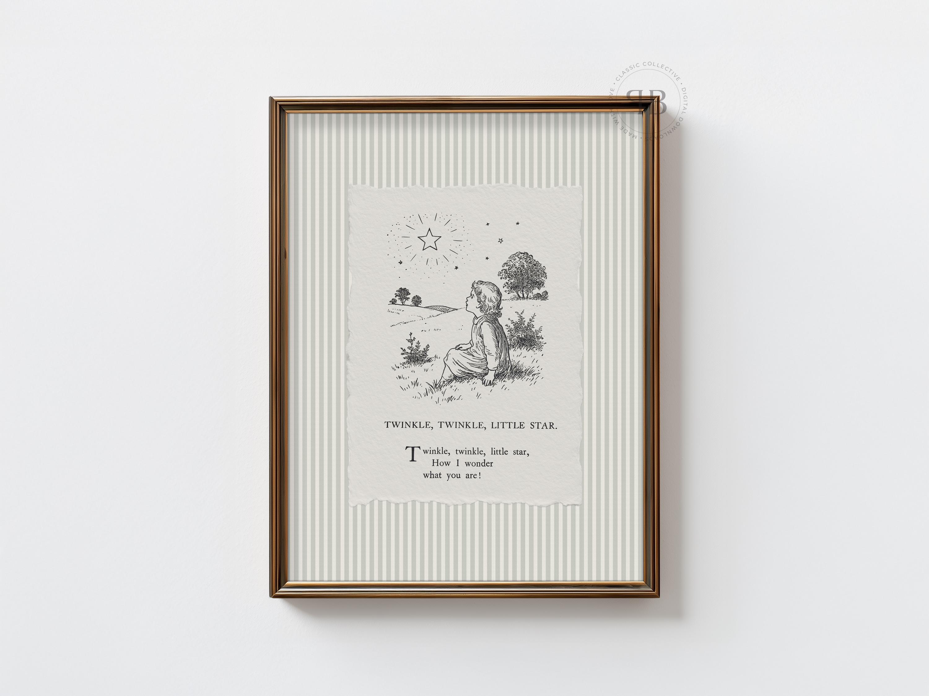 Vintage Nursery Rhyme Wall Art Cardboard