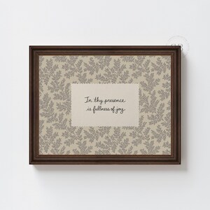 Psalm 16:11 Scripture Print, Botanical Christian Wall Art (Digital Download)