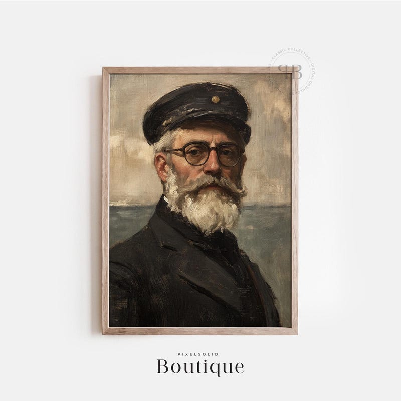 Captain Portrait Old Captains Portrait - Etsy