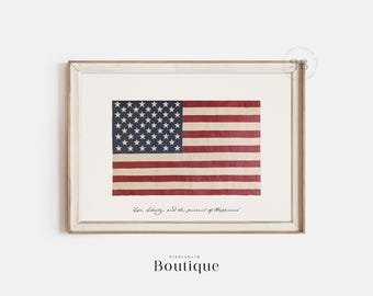 American Flag Art Print – Patriotic Wall Decor (Digital Download)