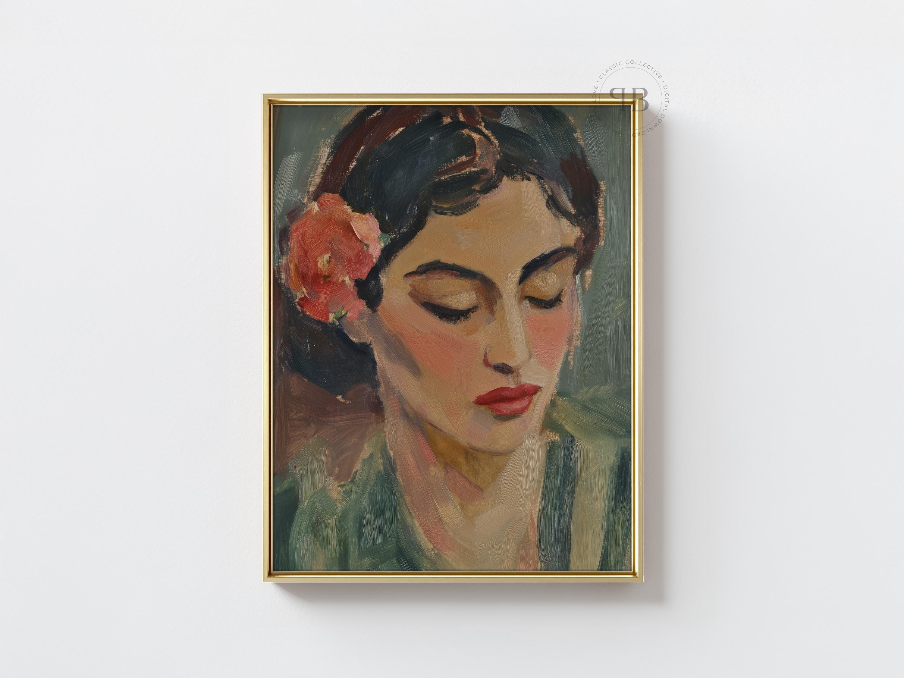 女性の肖像画プリント - Etsy 日本
