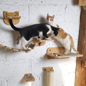 Cat bridge, Cat steps, Cat wall furniture, Cat Playing, Cat Lover Gift