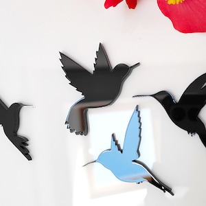 4 x humming-bird craft blanks all sizes, Wedding table decorations, mini humming-bird shapes, small acrylic humming-bird , jewelry parts