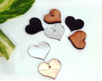 50x Heart craft blanks all sizes, Wedding table decorations, mini heart confetti shapes, small acrylic heart love decor, hearts for crafts