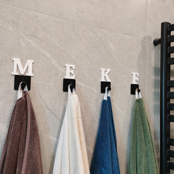 Towel Tags with Names, Personalized Bathroom sign, Name Towel, bathroom wall decor, Schilder handtücher