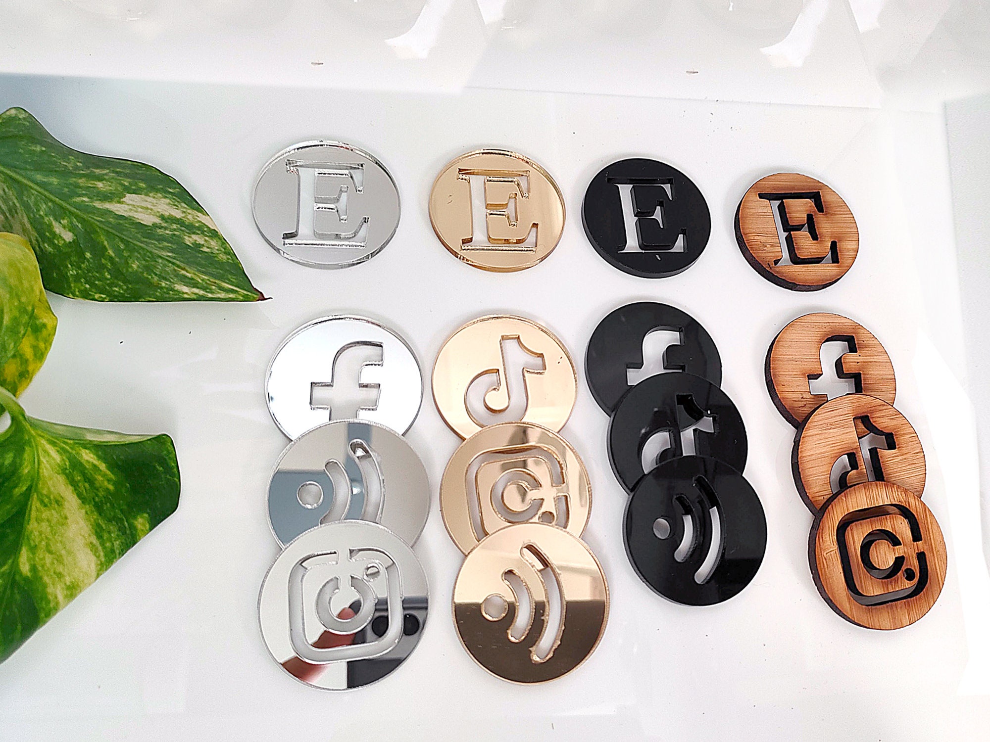 Social Media Icons Acrylic ,PMMA Social Media Sign Sticker,acrylic ...