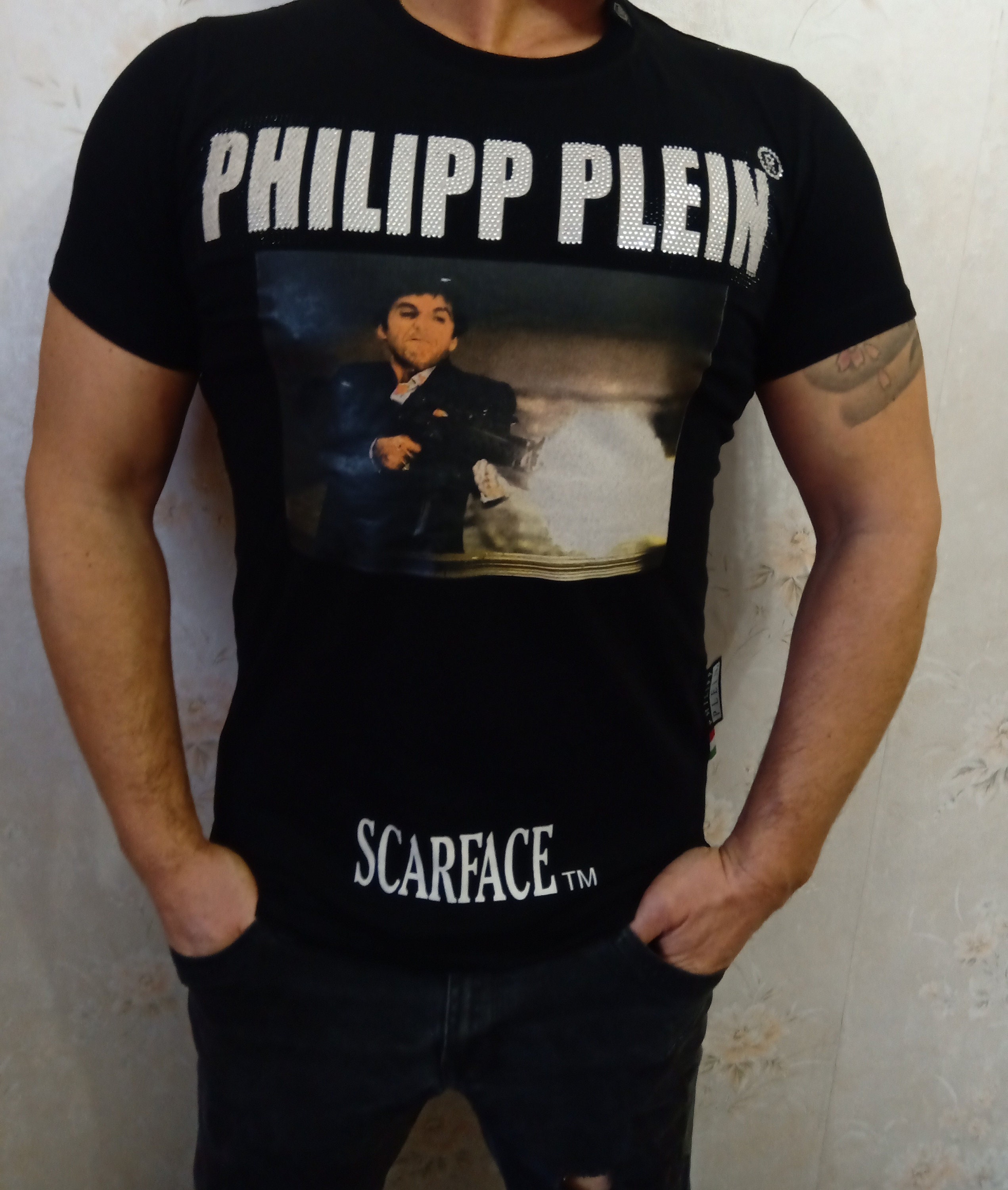 hop voorkomen Napier Philipp Plein Mens T-shirt Short Sleeve T-shirt Jumper New - Etsy