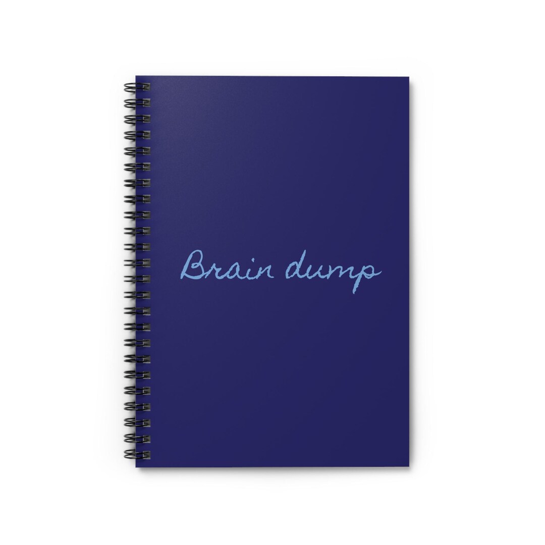 Brain Dump Spiral Notebook | Ruled Lined Journal - Etsy