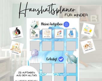 Haushaltsplan für Kinder Aufgaben und Routinen aus dem Alltag - Ab 6 Jahre