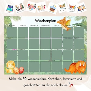 Kinder-Wochenplaner ab 3 Jahren – Spaß an Planung und Routine - Dinosaurier Design