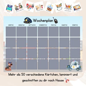 Kinder-Wochenplaner ab 3 Jahren – Spaß an Planung und Routine - Polizei Design