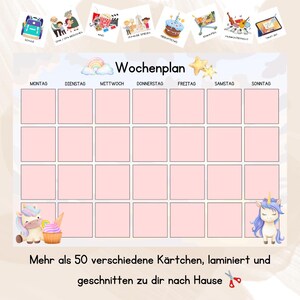 Kinder-Wochenplaner ab 3 Jahren – Spaß an Planung und Routine - Einhorn Design