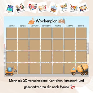 Kinder-Wochenplaner ab 3 Jahren – Spaß an Planung und Routine - Baustellen Design