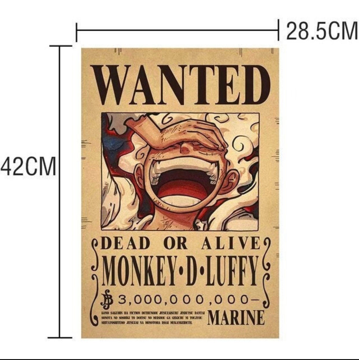 One Piece Luffy Wanted Poster Metal Poster Metal Poster – Anime Town  Creations