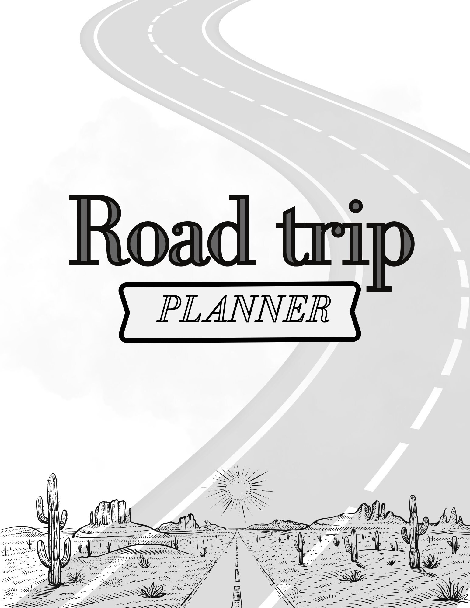 Road Trip Planner Digital Trip Planner Road Trip Journals Familj Road
