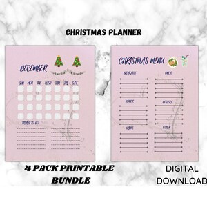 Christmas Planner Printable, Planner insert, GoodNotes, Notability, Christmas Printable, Christmas Budget, Instant digital download,
