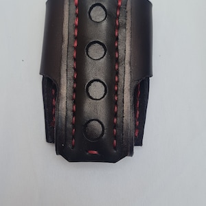 Black leather zipper case