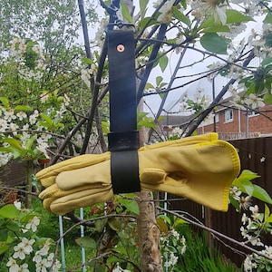 Leather work gloves  holder