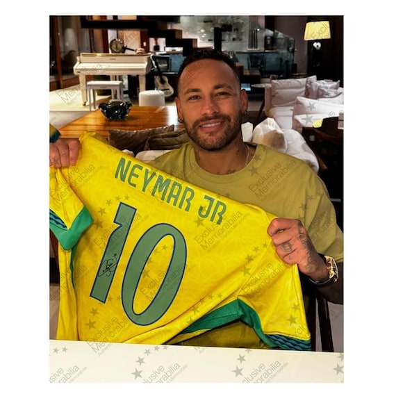Neymar Signed Brazil 2024 Football Shirt. Superior Frame - Etsy