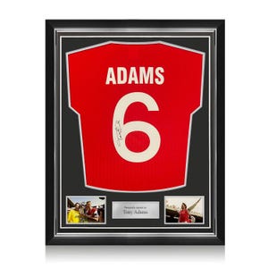 Tony Adams Signed Arsenal 1985 Football Shirt. Superior Frame